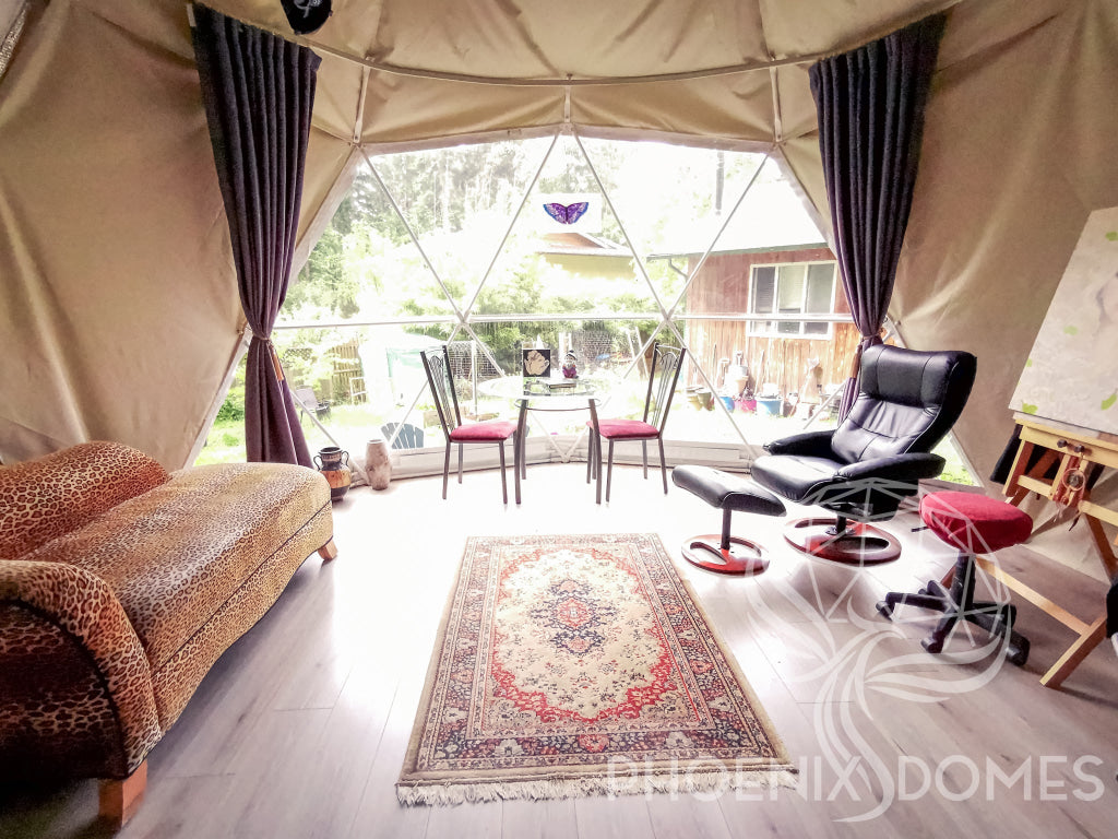 4 Season Glamping Package - 30'/9m - Geodesic Domes Canada – Phoenix Domes  Canada & USA