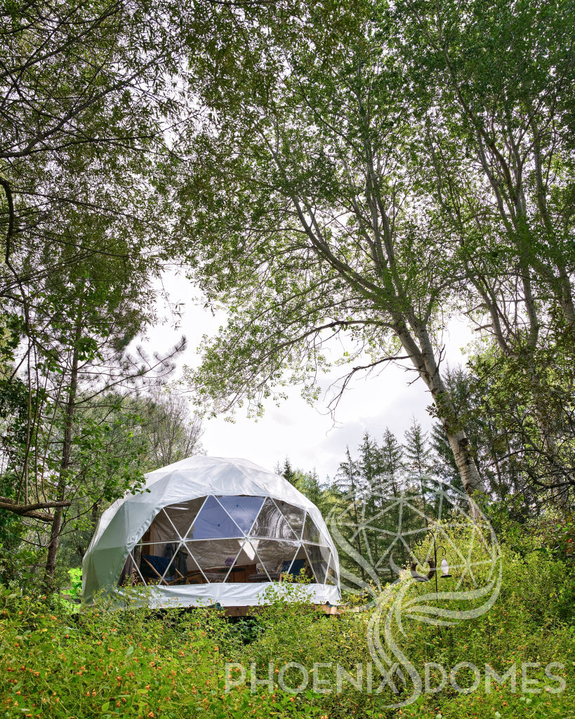4 Season Glamping Package Dome - 16'/5m - Geodesic Domes Canada – Phoenix  Domes Canada & USA