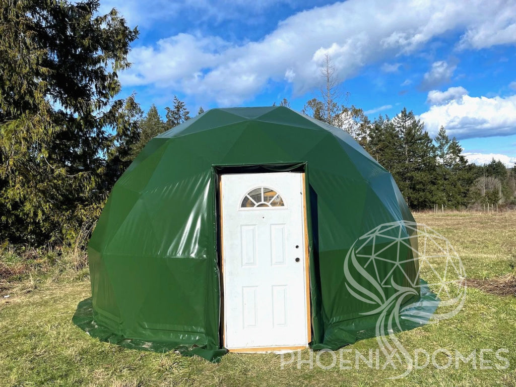 4 - Season Deluxe Glamping Package Dome - 20’/6M Medium Frame / Forest Green