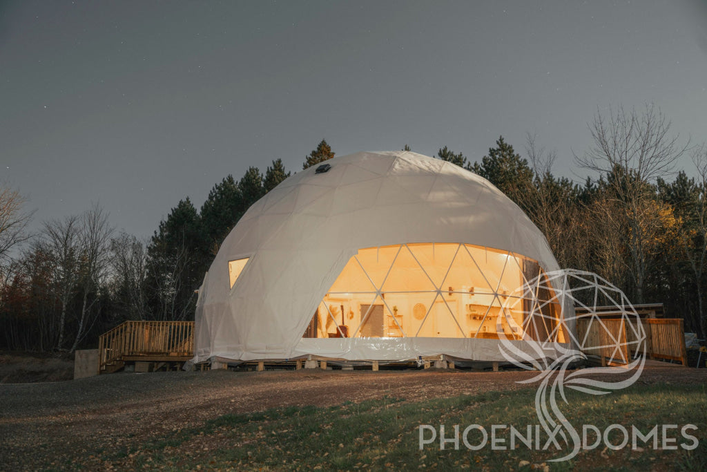 Large Outdoor Geodesic Yoga Dome Home丨 Play Dome Construction Hub