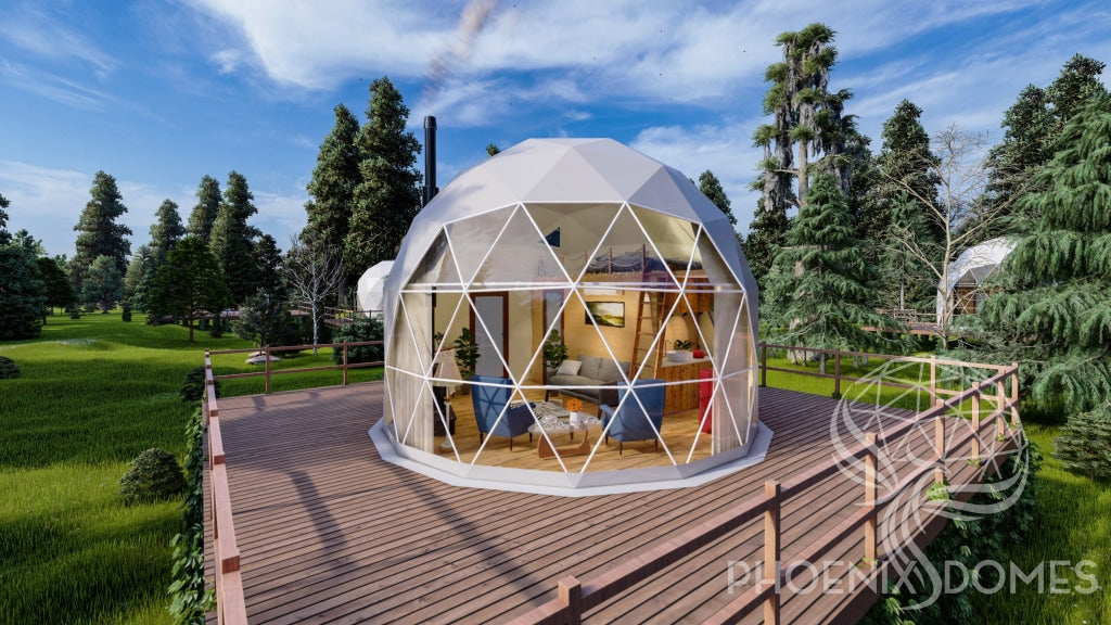 4 Season Glamping Package - 20'/6m - Geodesic Domes Canada – Phoenix Domes  Canada & USA