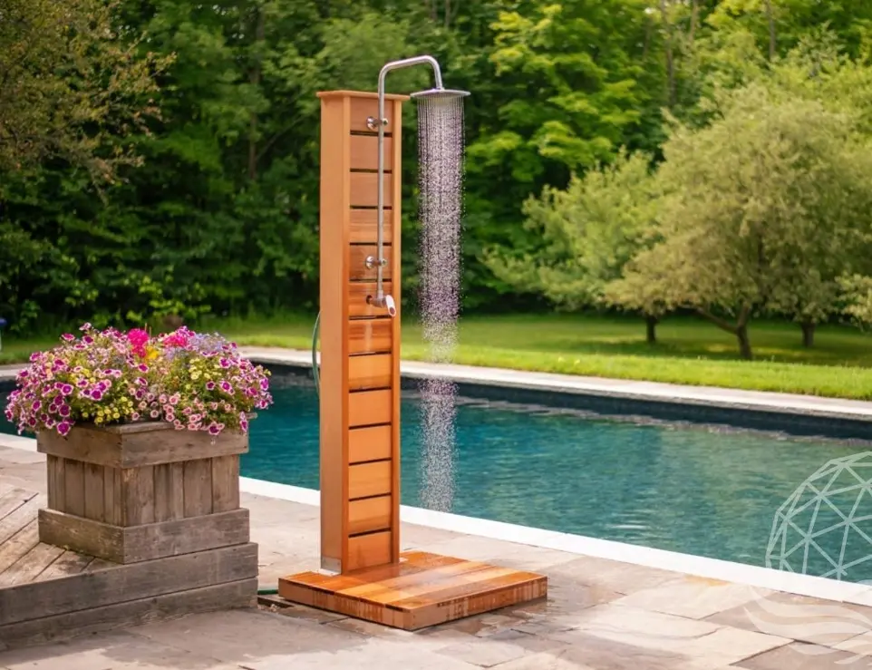 Cedar Outdoor Shower by Phoenix Domes