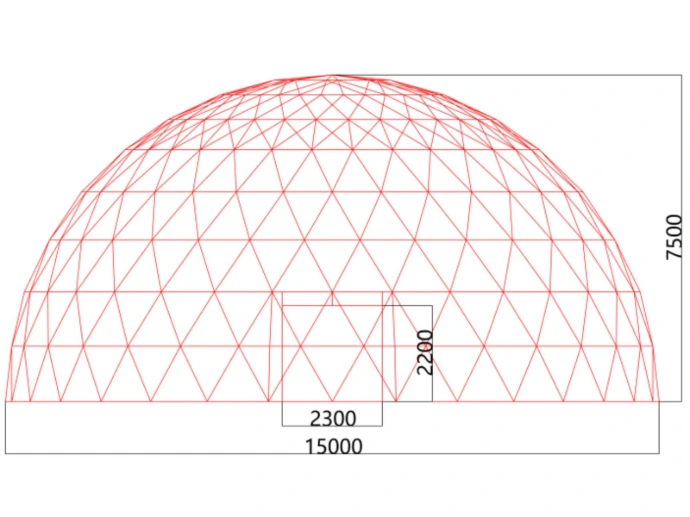 Lamella dome diagram