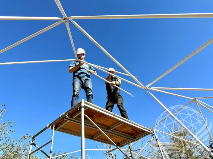 Geodesic dome frame strut