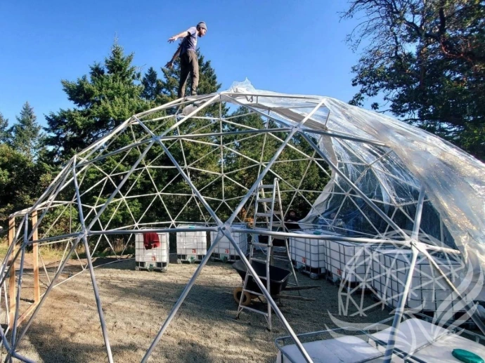 Geodesic dome frame strut