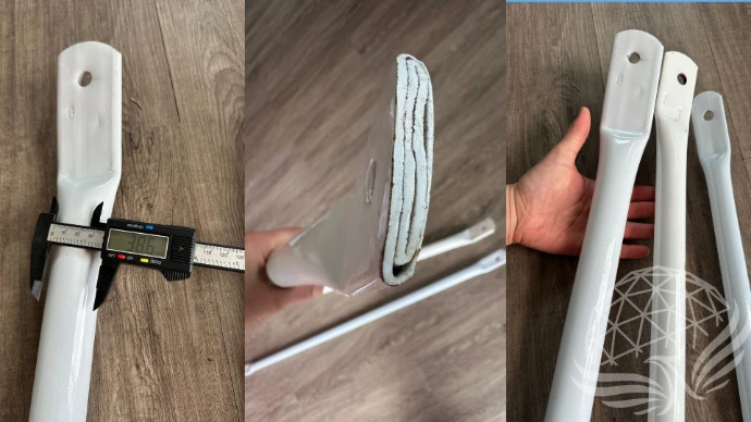 Geodesic dome frame strut