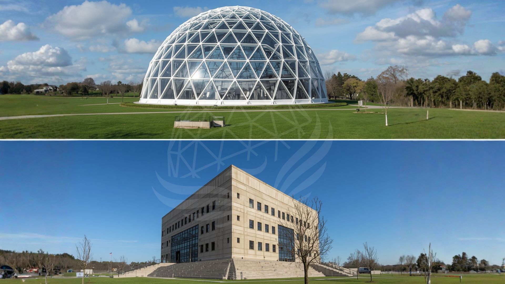 A dome compared to traditional square building