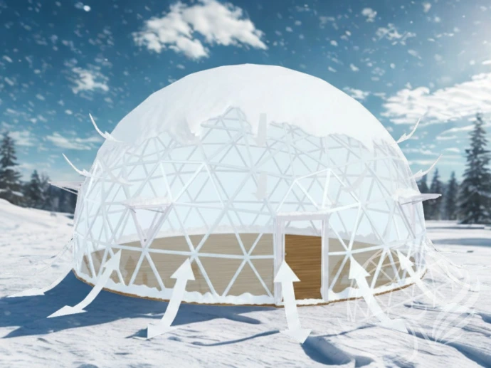 a dome distributing snow loads