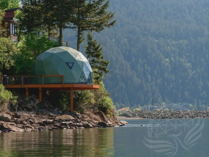 a dome in the lake