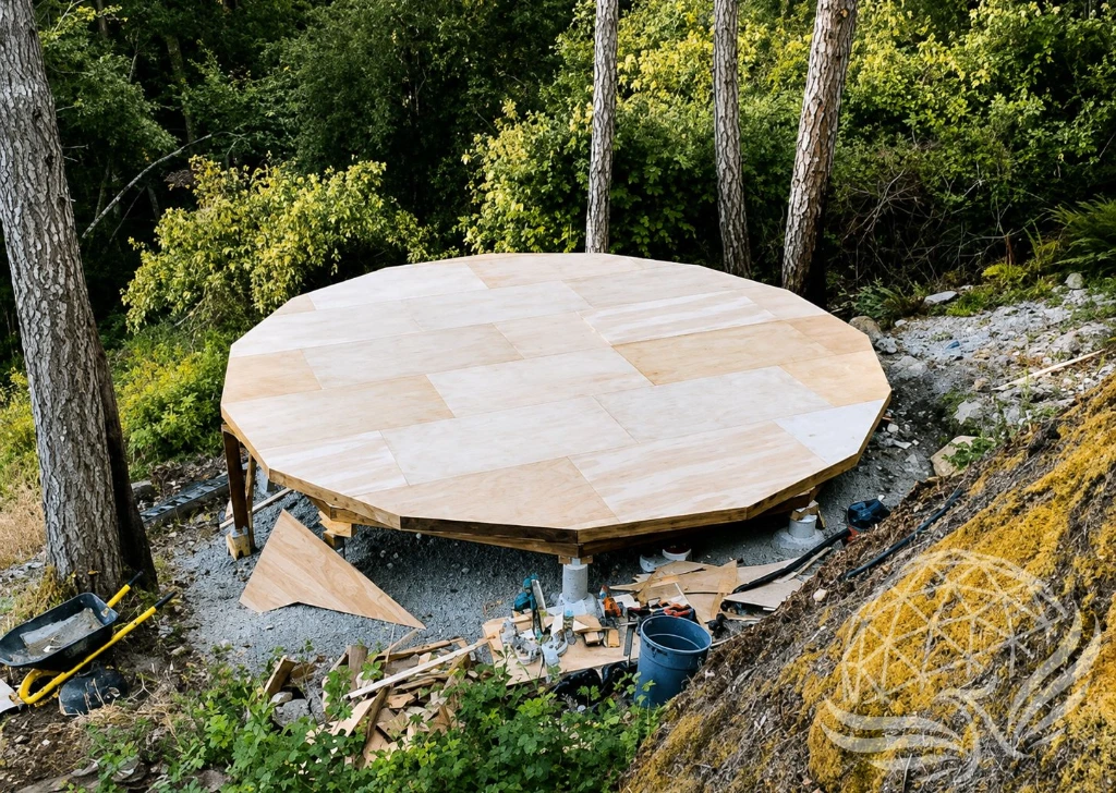 Forest Deck Construction Site