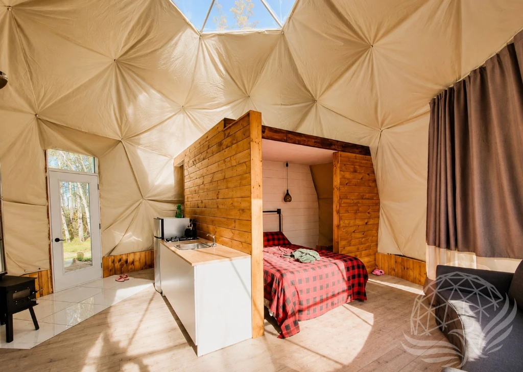 Cozy Geodesic Dome Cabin Retreat