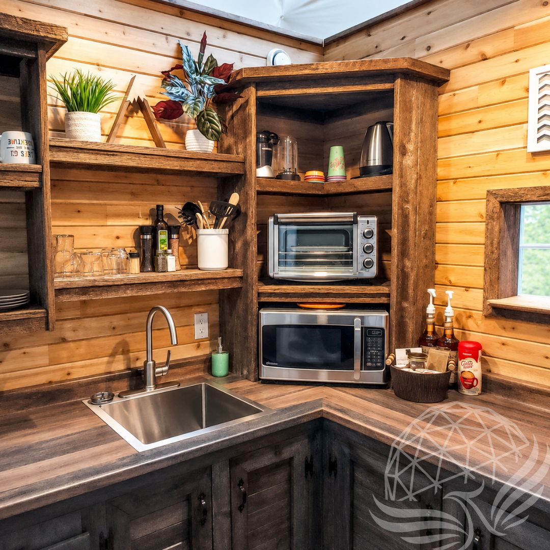 Cozy Rustic Cabin Kitchen Corner