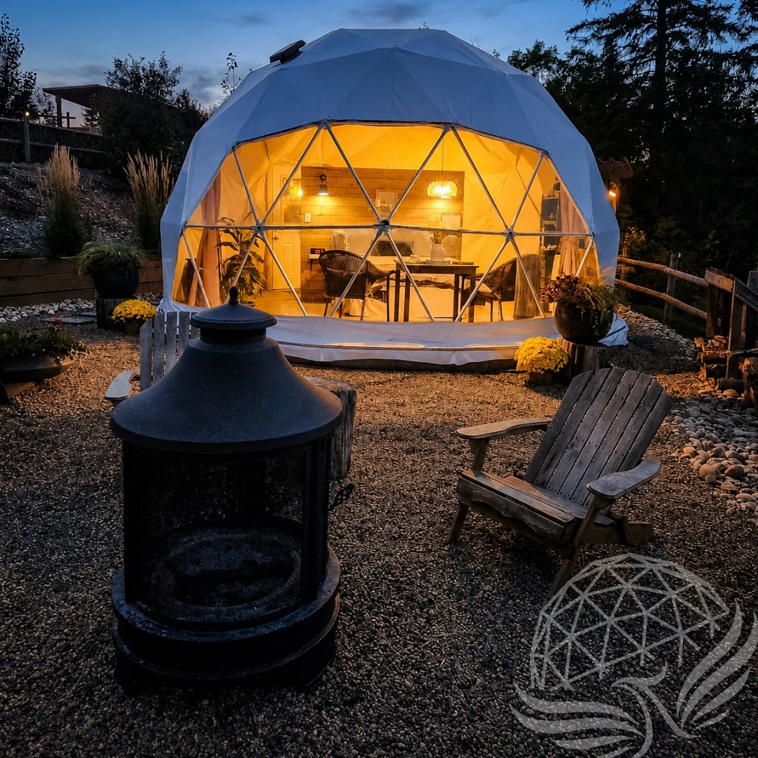 Twilight Glow in a Garden Dome