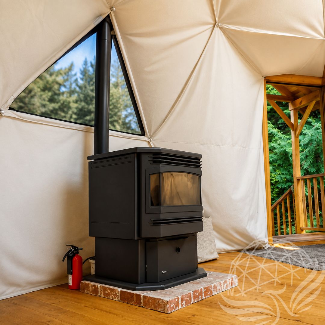 Cozy Glamping Tent Stove Interior