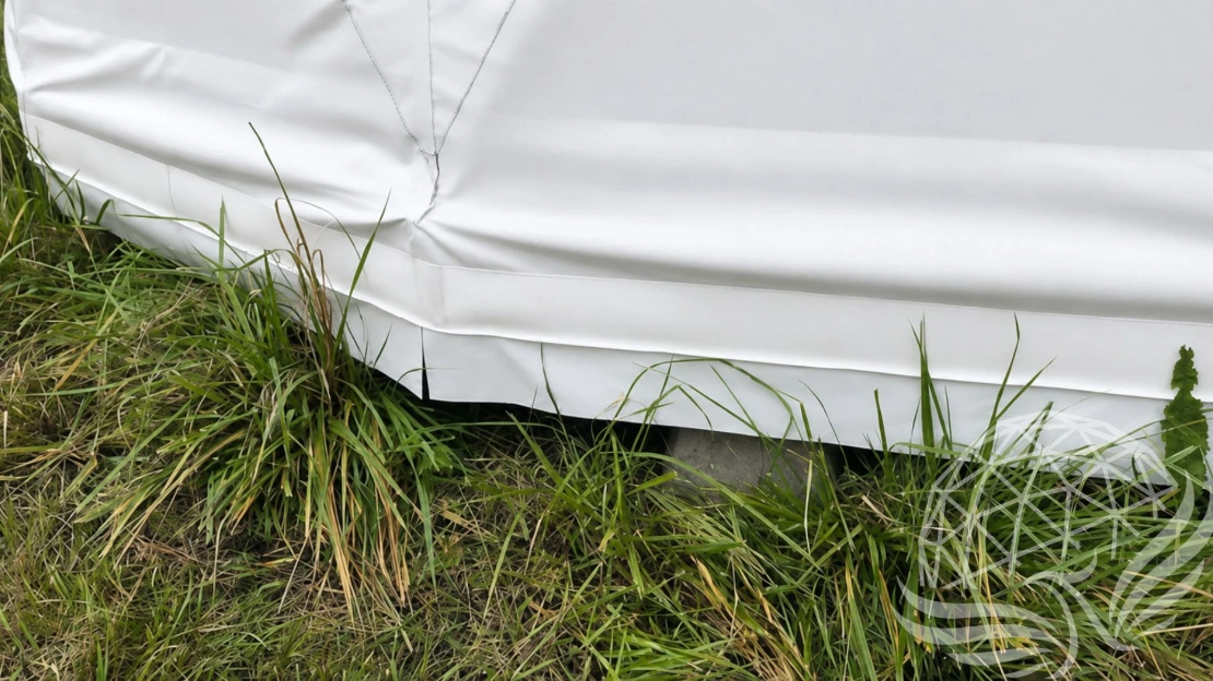 White Geodesic Dome edge of cover