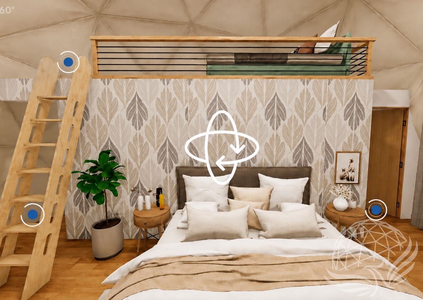 Cozy Geodesic Dome Bedroom Tour