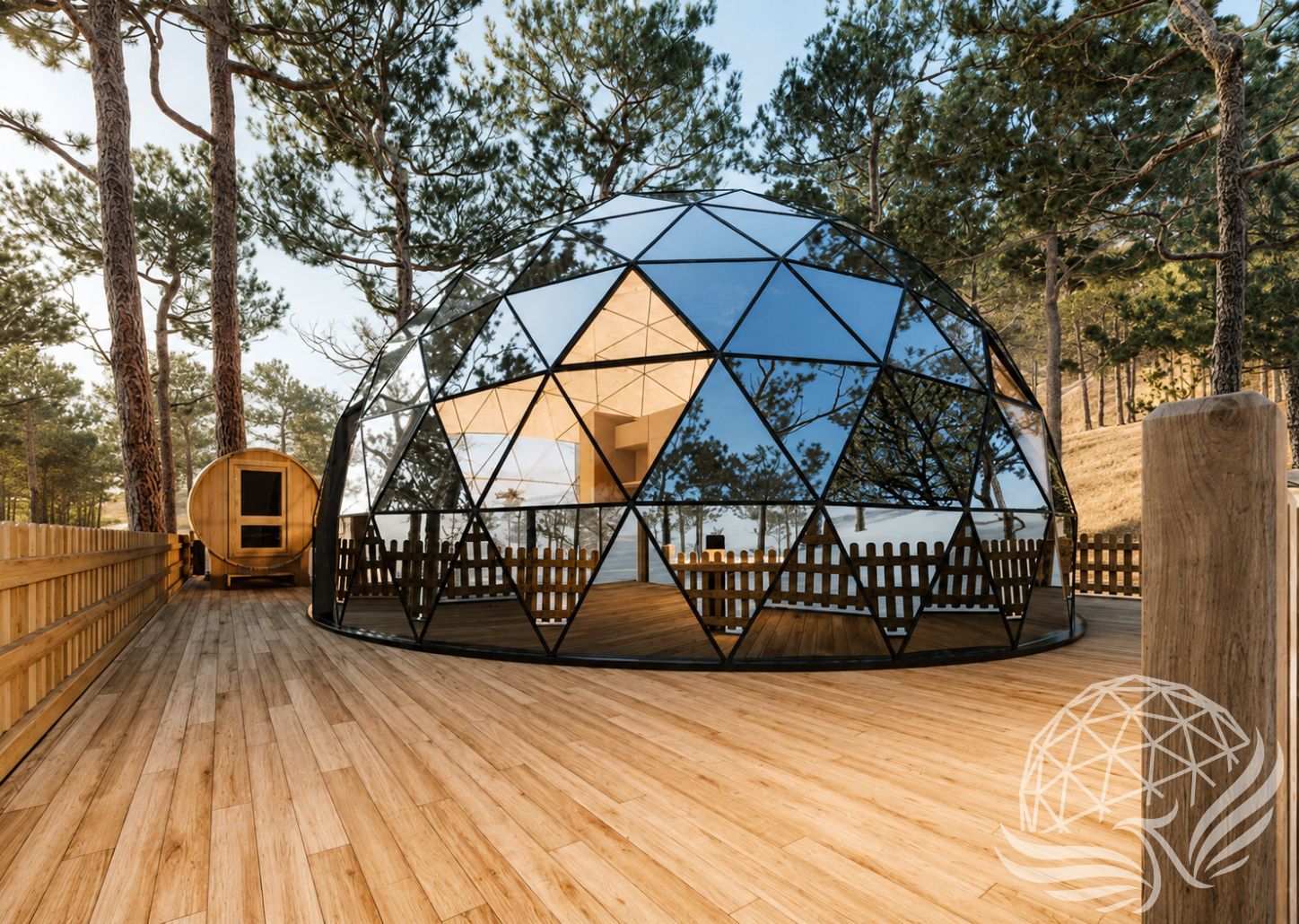 Geodesic glass dome