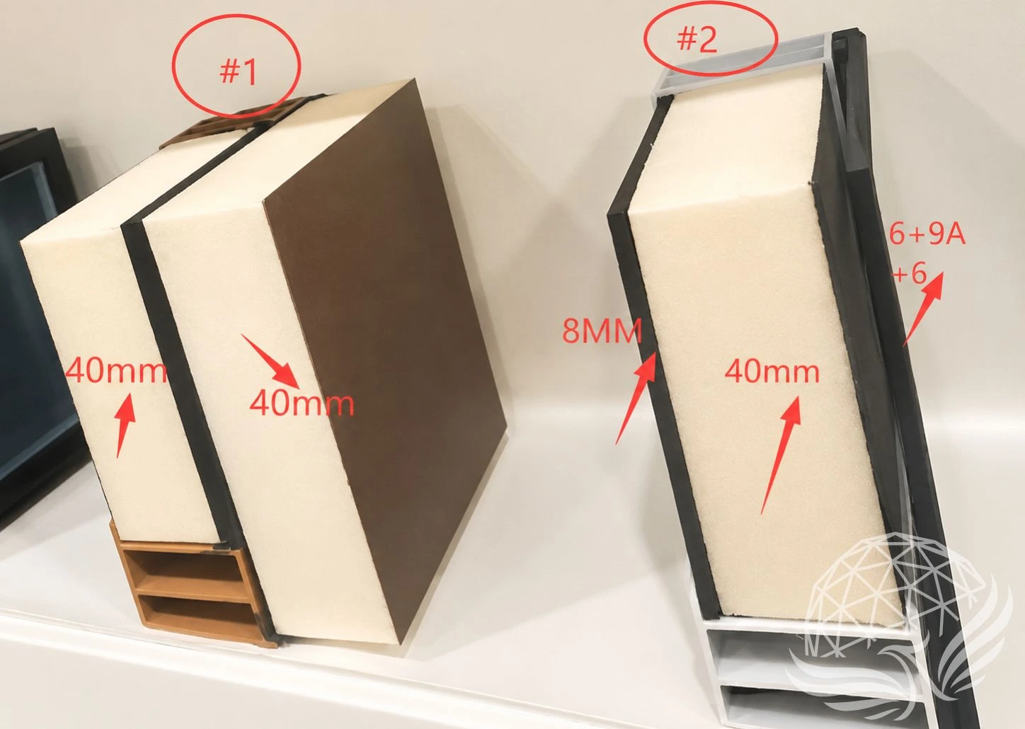 Annotated insulation panel cross-sections