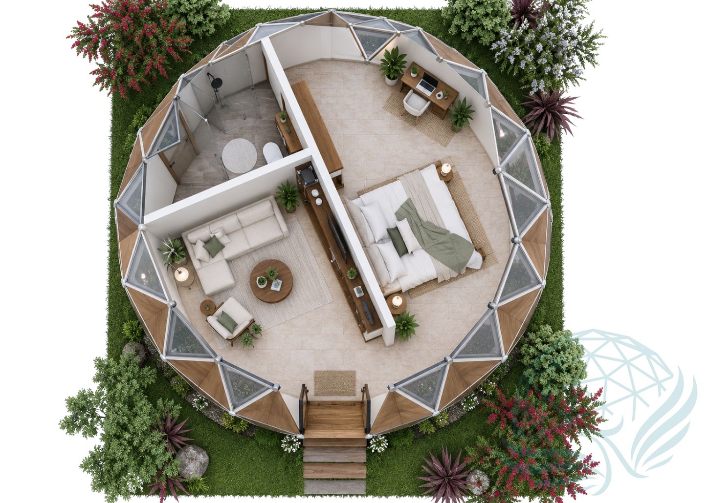 Geodesic Dome Interior Garden Plan