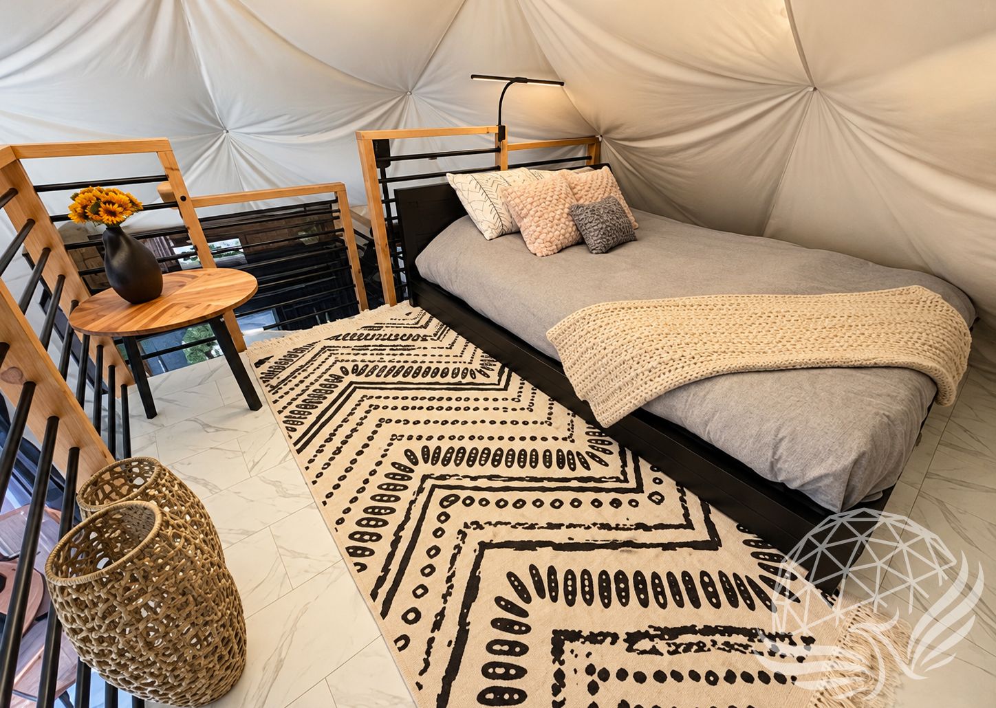 Cozy Geodesic Dome loft bed