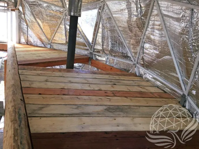 Hanging Loft Installation For Geodesic Domes