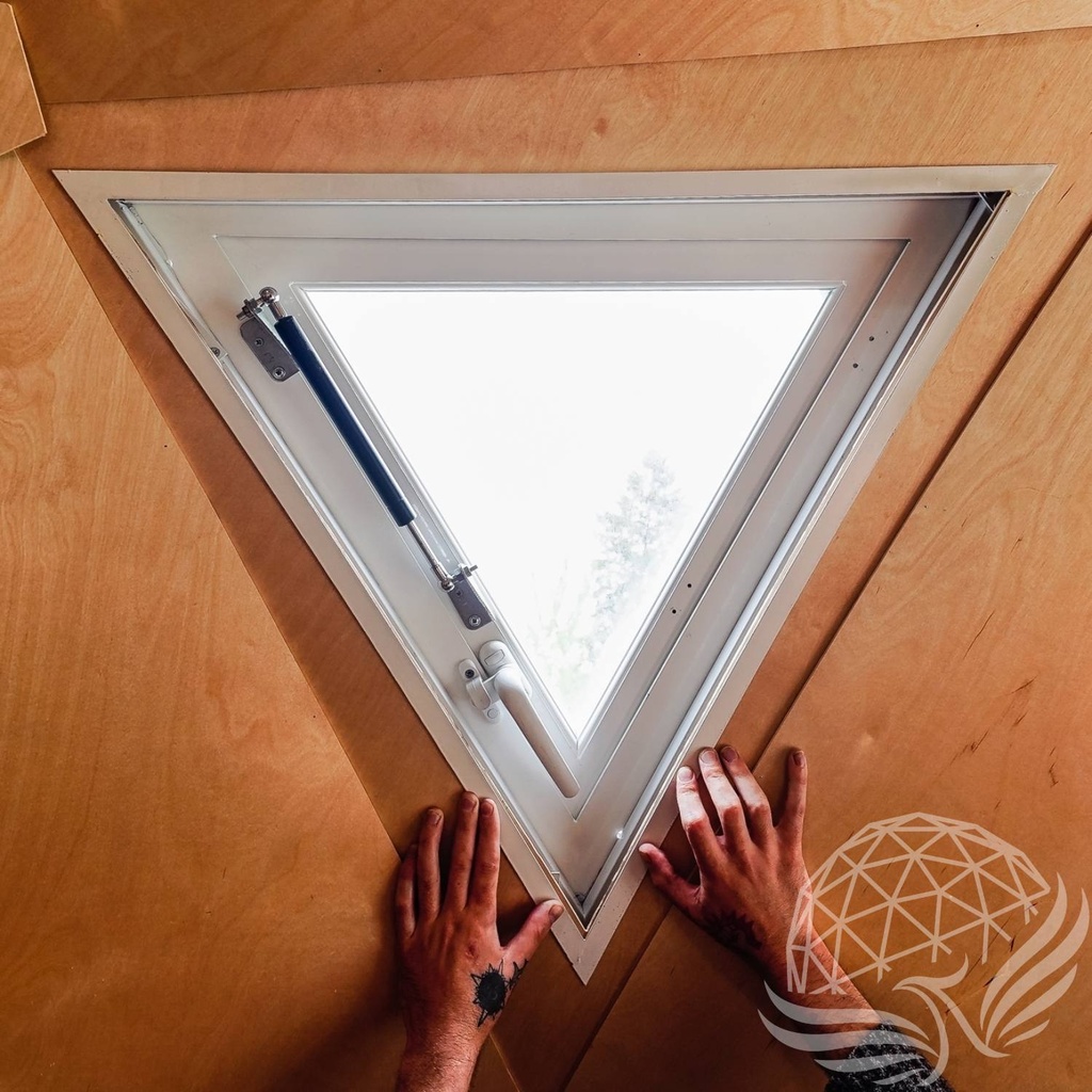 2-Pack Opening Triangle Glass Windows